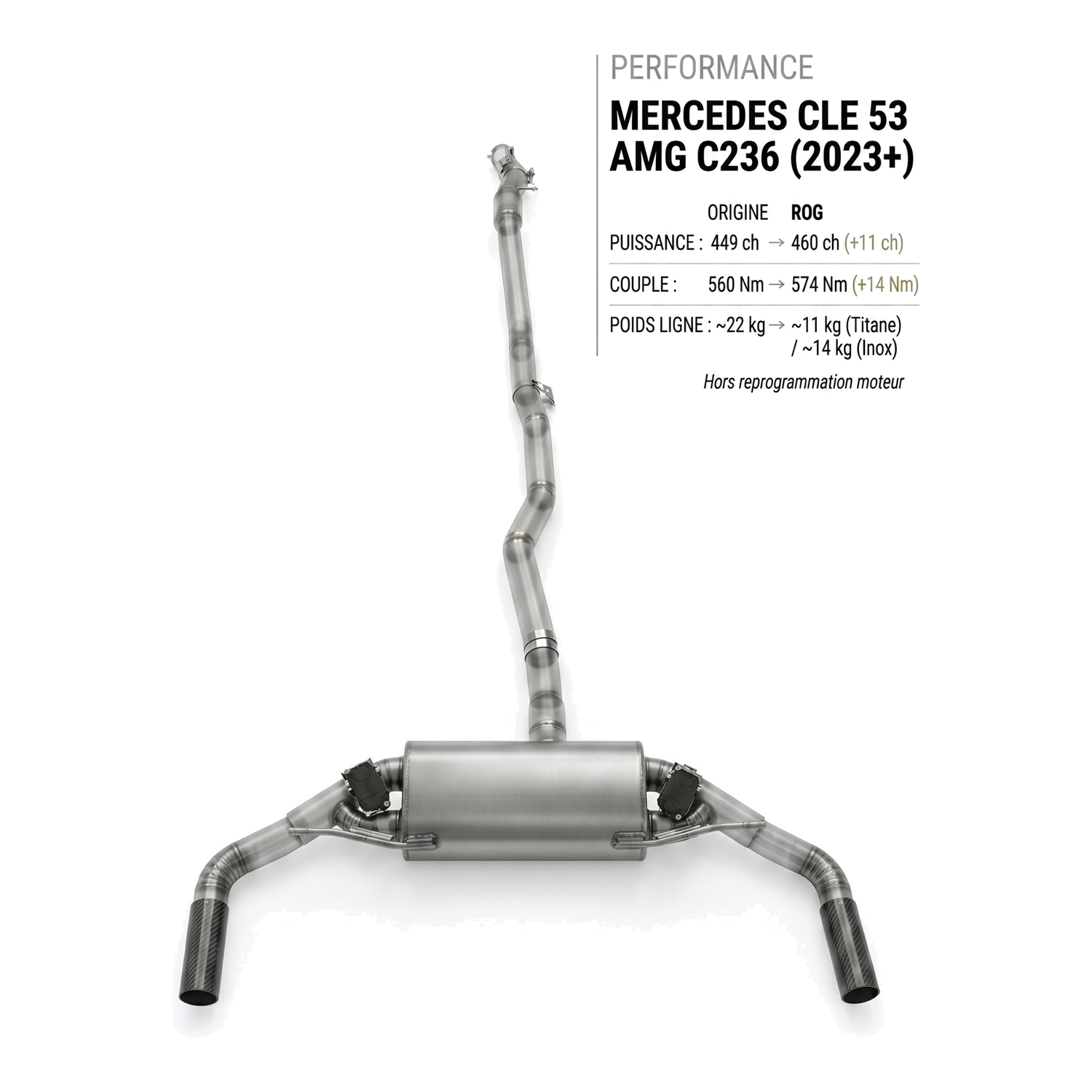 Ligne d'échappement MERCEDES CLE 53 AMG C236