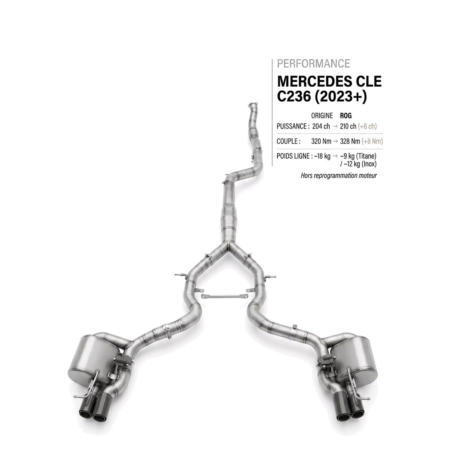 Ligne d'échappement MERCEDES CLE C236