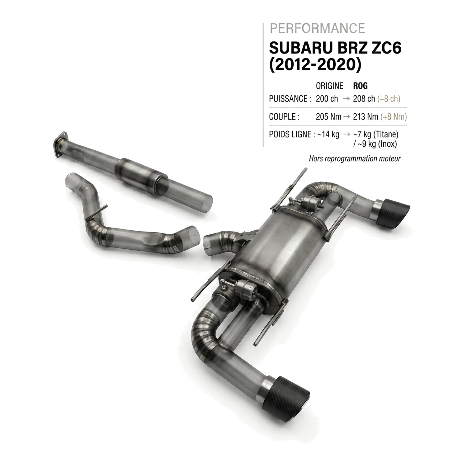 Ligne d'échappement SUBARU BRZ ZC6