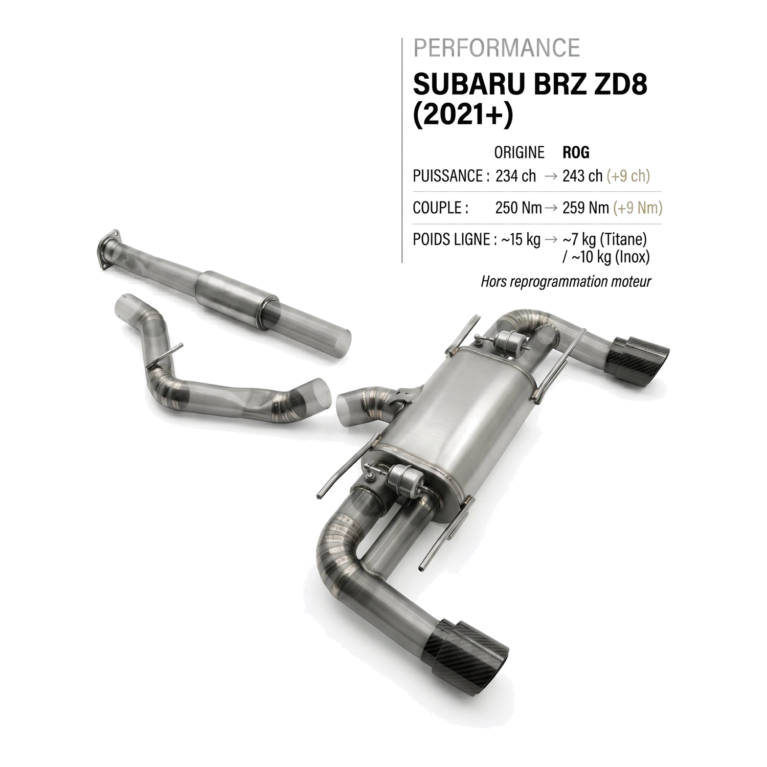 Ligne d'échappement SUBARU BRZ ZD8