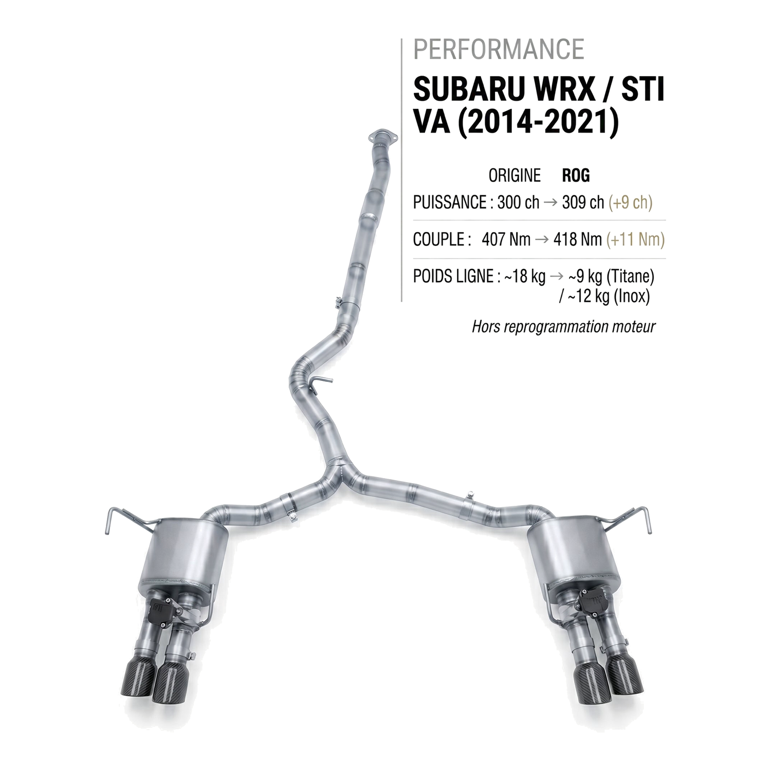 Ligne d'échappement SUBARU WRX / STI VA