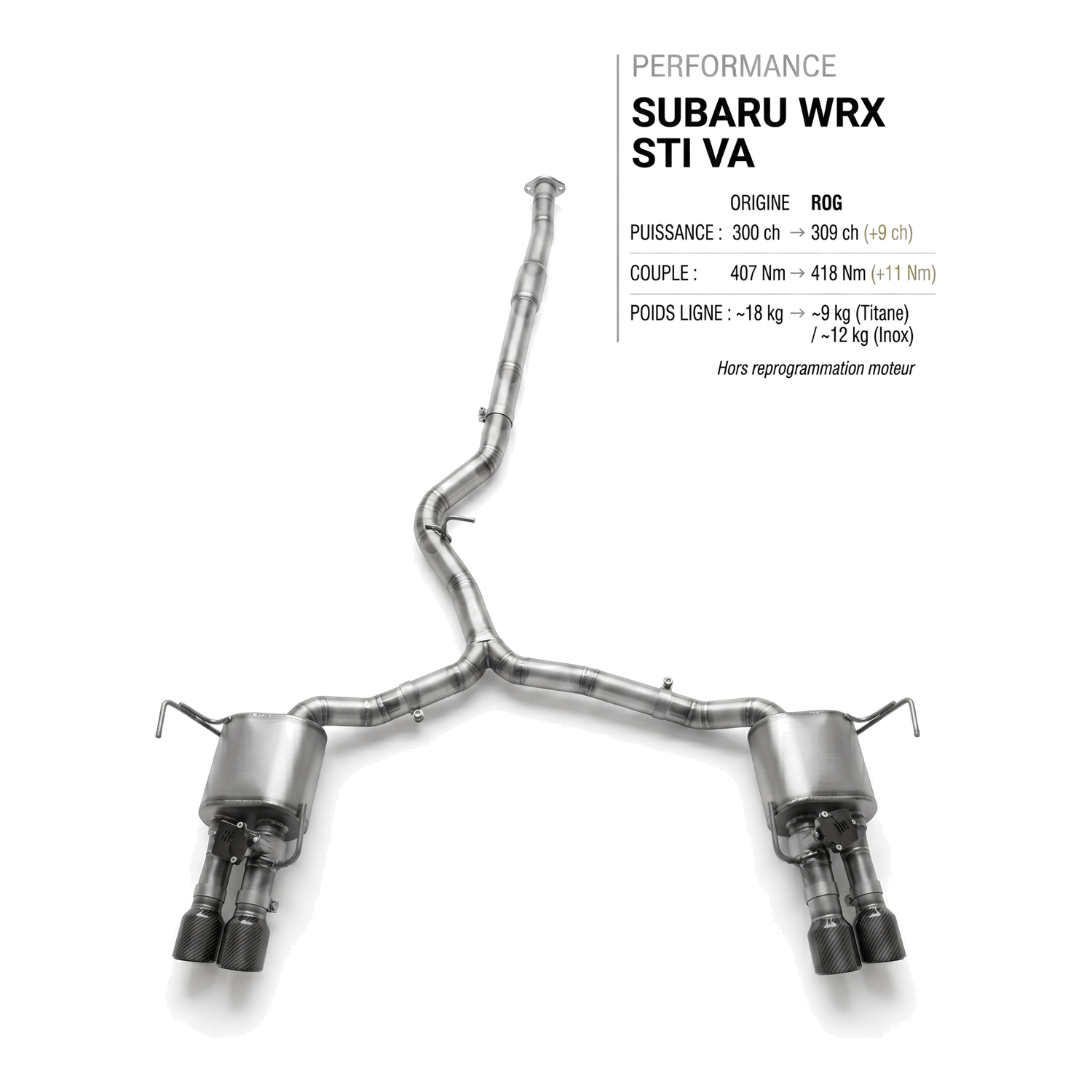 Ligne d'échappement SUBARU WRX STI VA