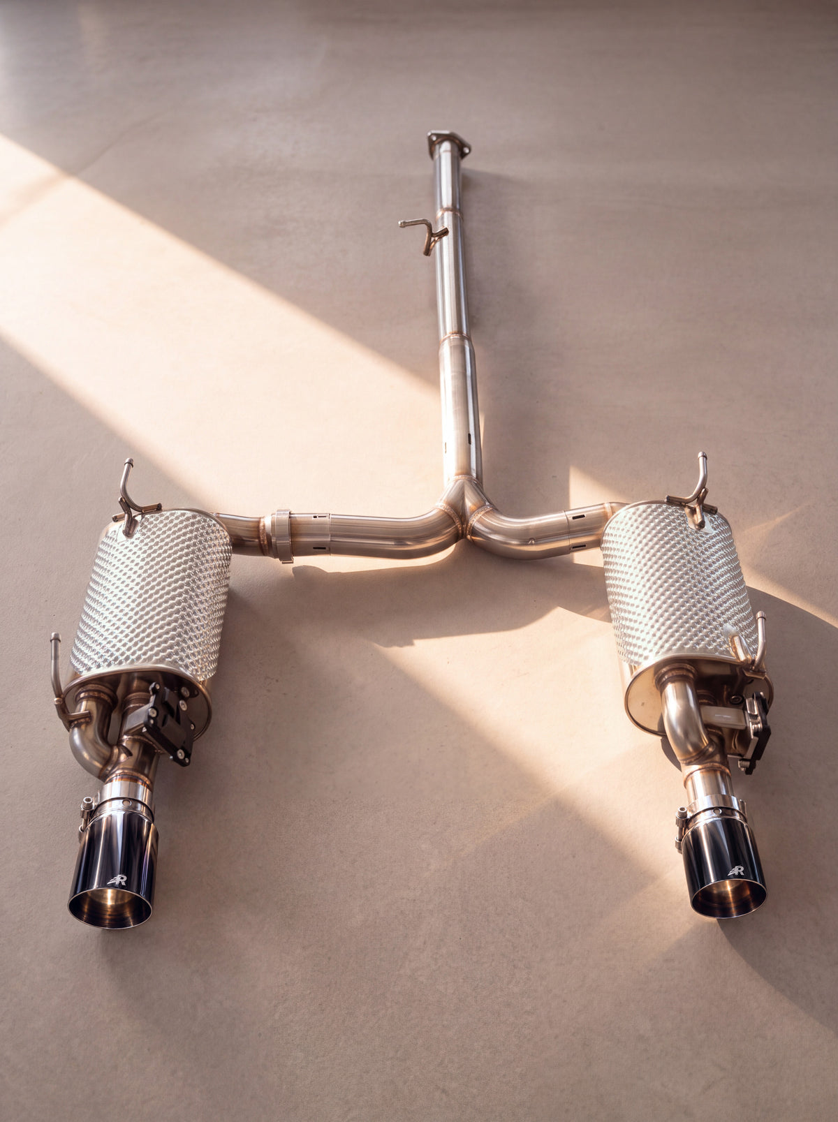 Ligne d'échappement titane brossé à clapets pour Honda S2000 AP1 F20 F20C (1999-2003), son pur sans résonateur, embouts Rog noir brillant - RogMotorsport