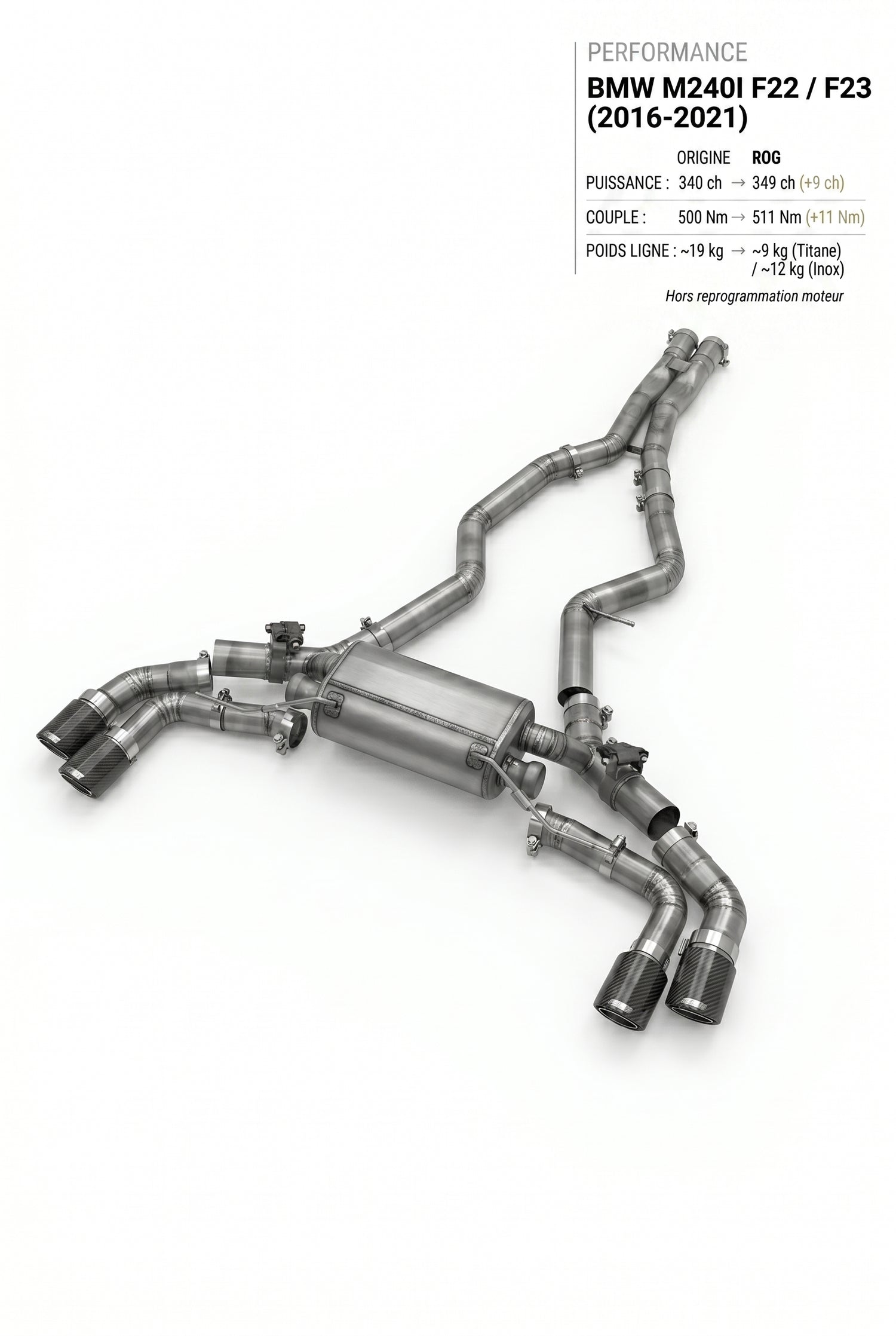 Ligne d'échappement BMW M240I F22 / F23