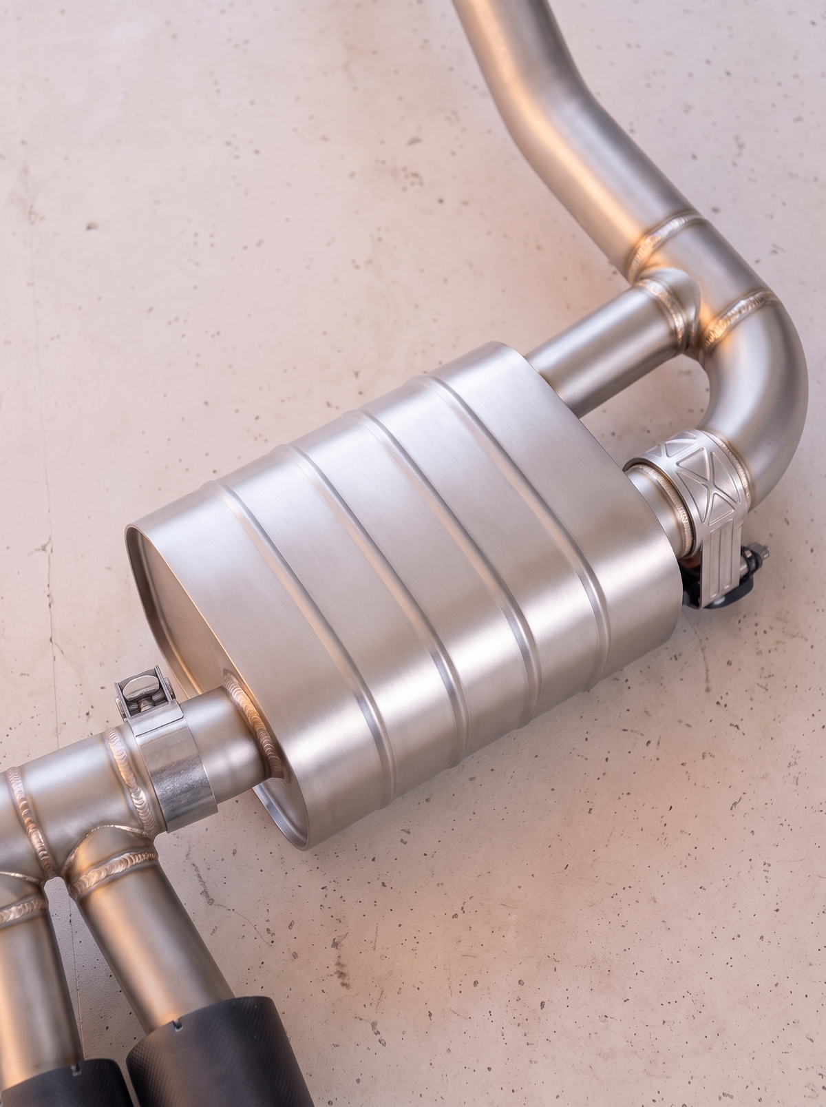 Silencieux arrière inox de la ligne d'échappement ROG pour Porsche 718 Boxster GTS 2.5 turbo type 982