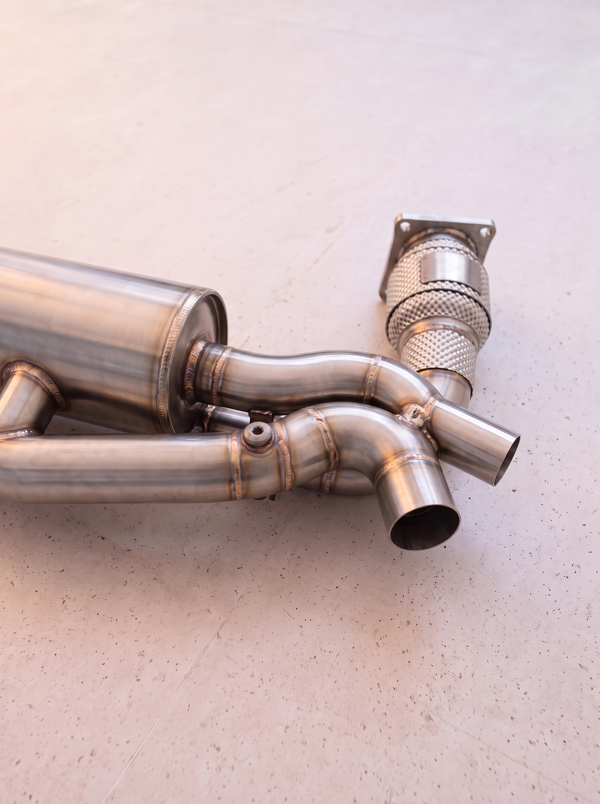 Silencieux arrière inox de la ligne d'échappement ROG pour Porsche 911 Turbo S 3.8 type 991.2