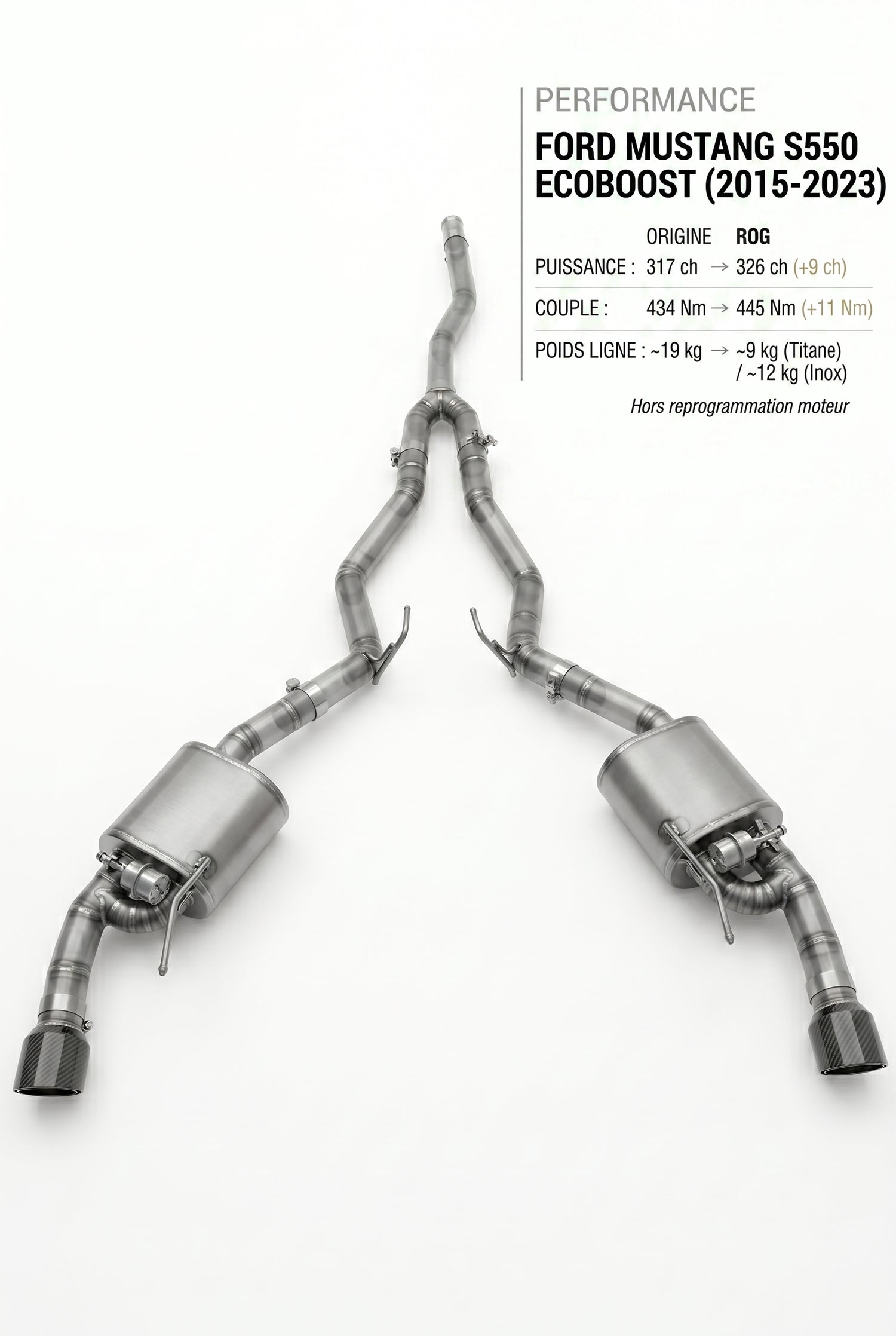 Ligne d'échappement FORD MUSTANG S550 ECOBOOST