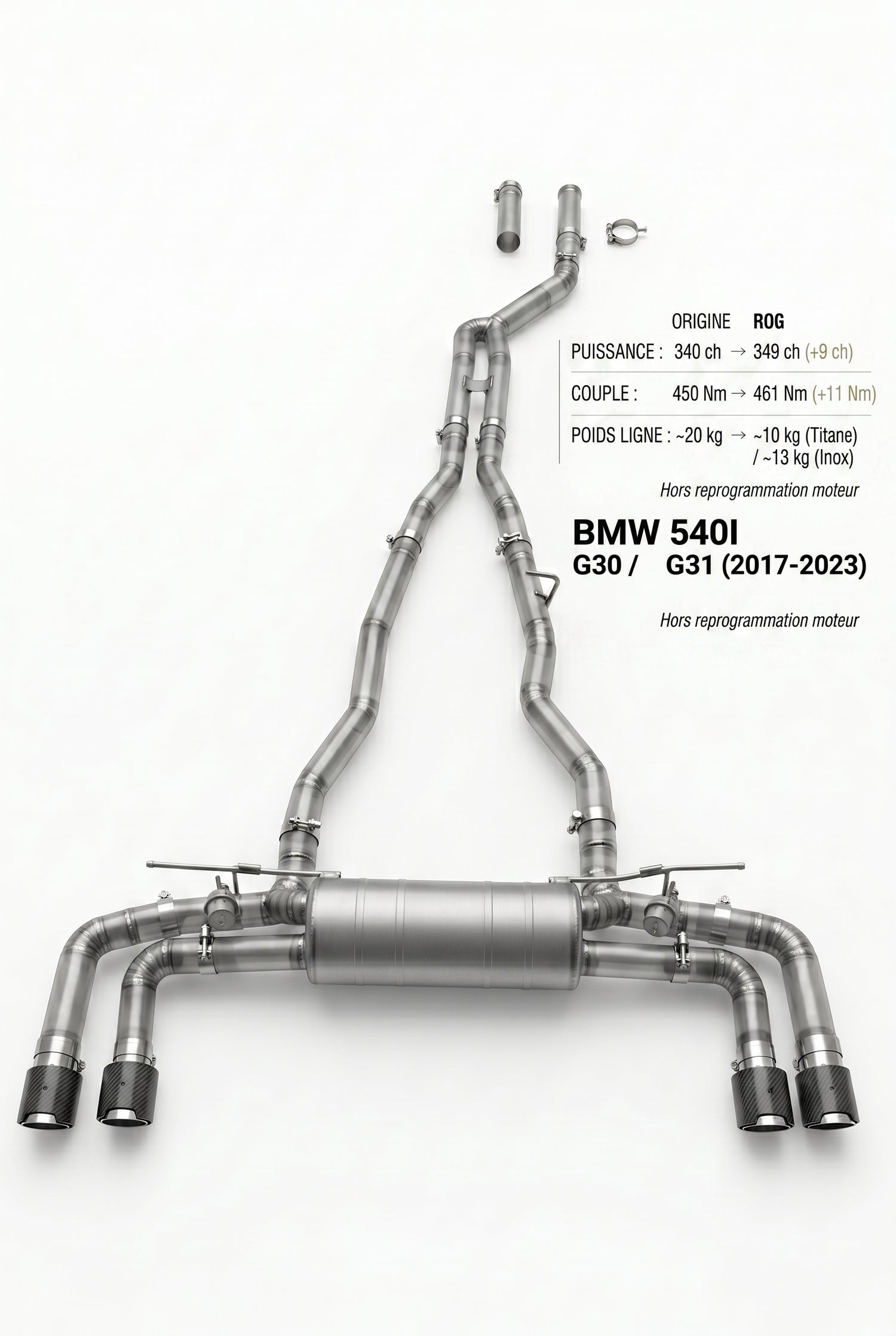Ligne d'échappement BMW 540I G30 / G31