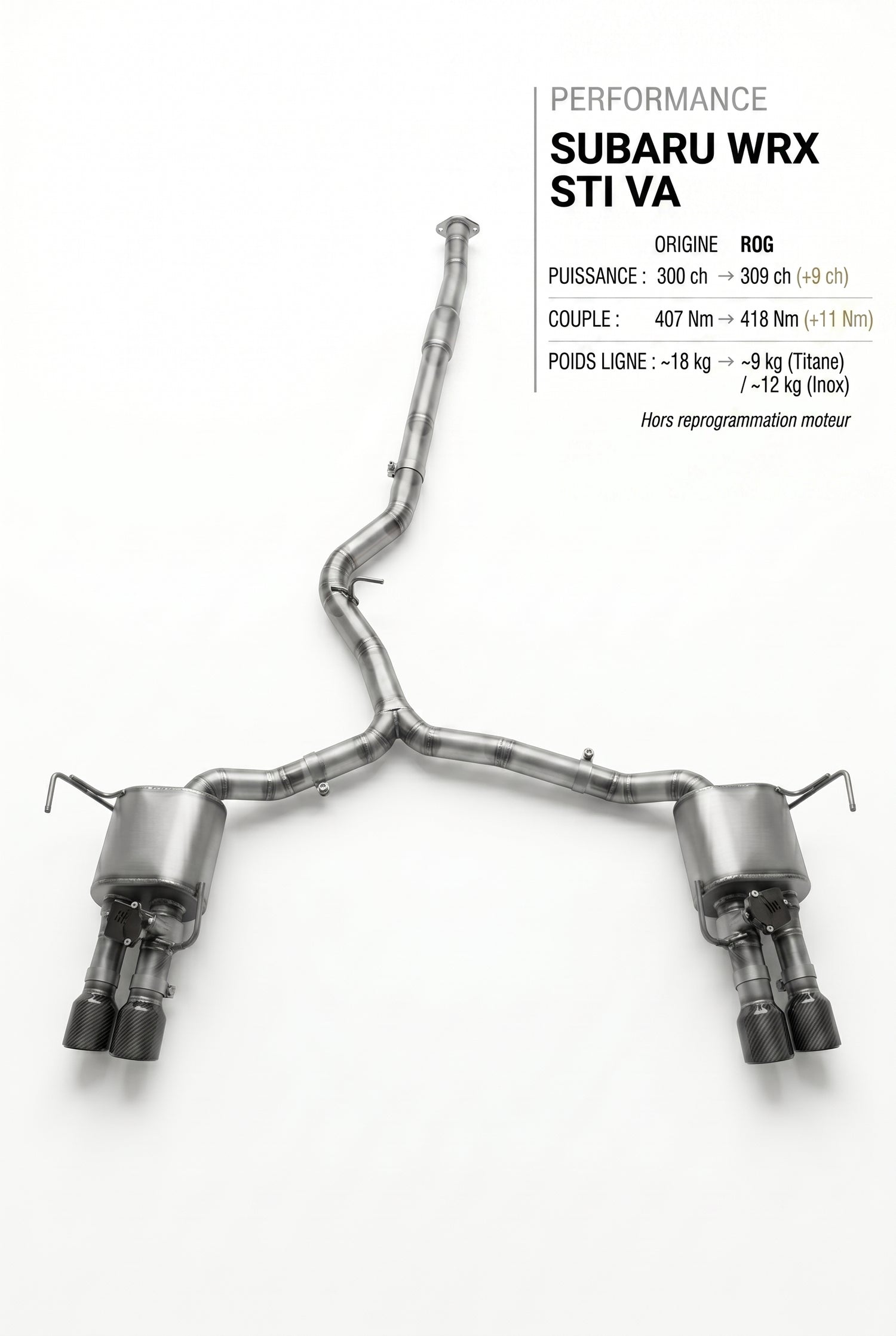 Ligne d'échappement SUBARU WRX STI VA