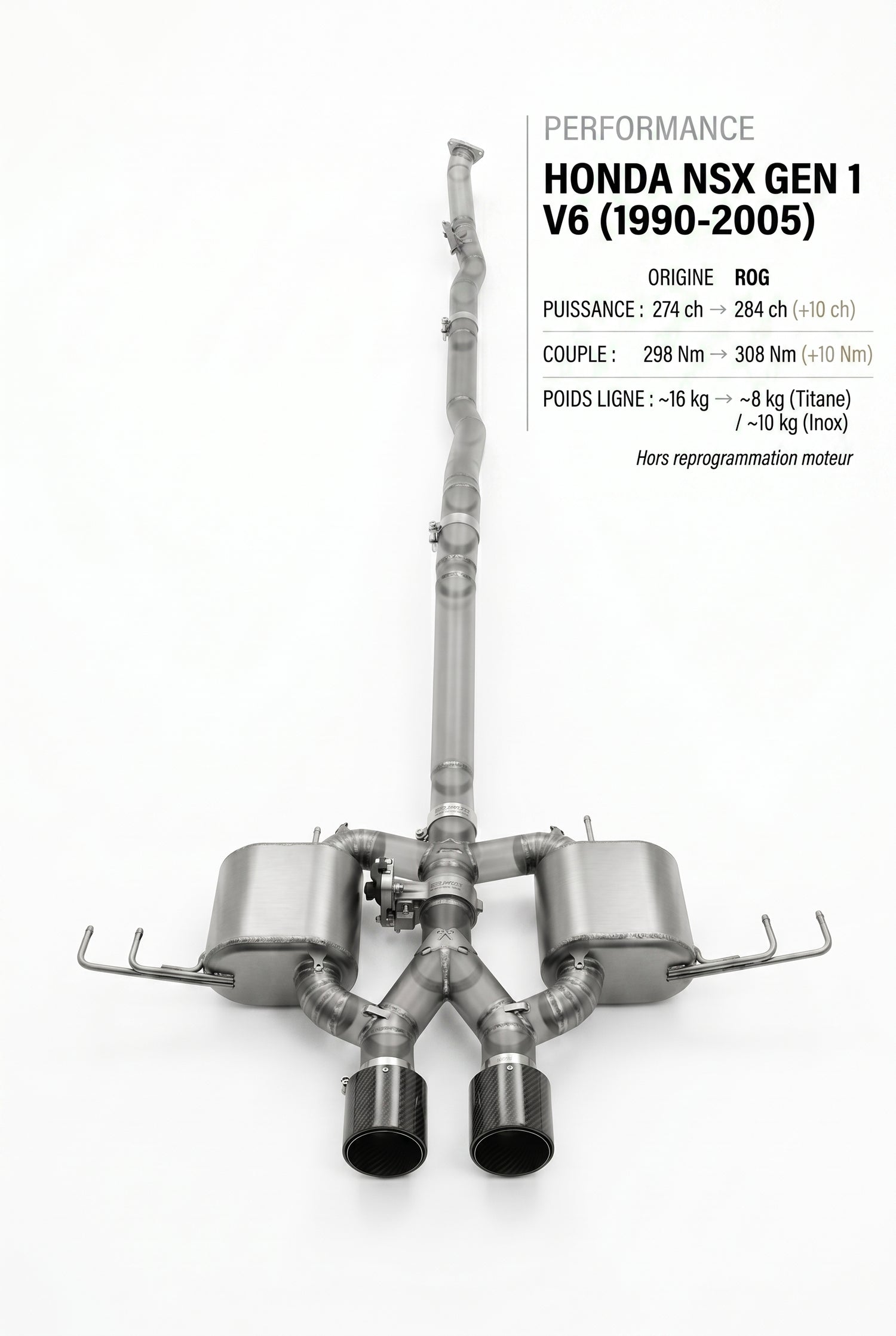 Ligne d'échappement HONDA NSX GEN 1 V6